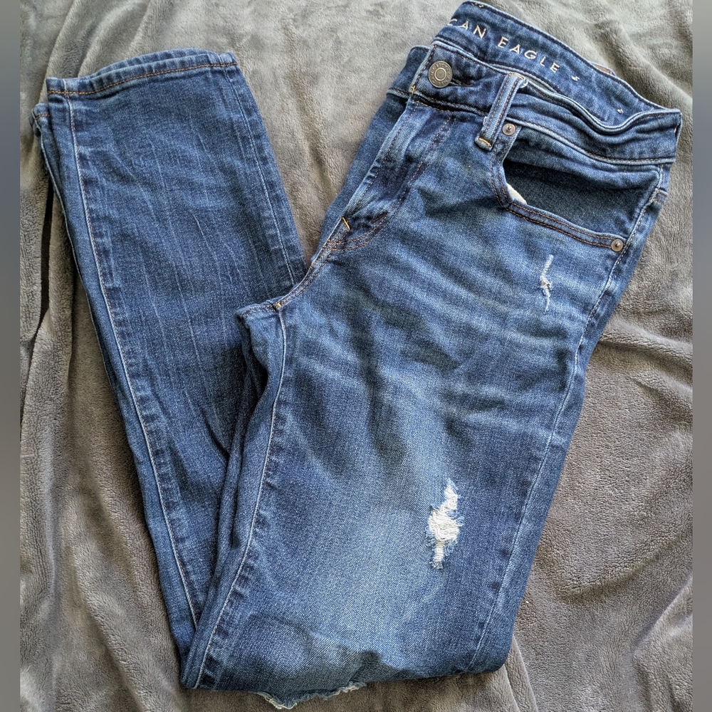 American Eagle Outfitters Men’s Skinny Jeans - Medium Blue Wash